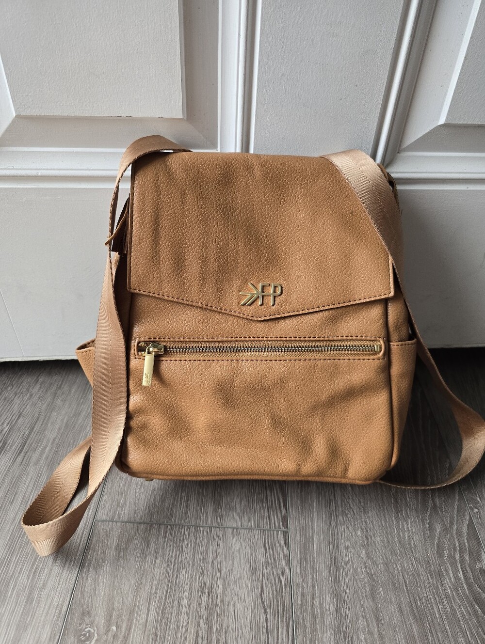 Freshly Picked Classic Diaper Bag Backpack Toffee Vegan Leather Convertible